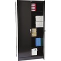 Tennsco® Deluxe Steel Storage Cabinet, Non-Assembled, 78Hx36Wx18D, Black