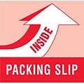 Tape Logic® Labels, Packing Slip Inside, 4 x 4, Red/White, 500/Roll (LABDL1180)