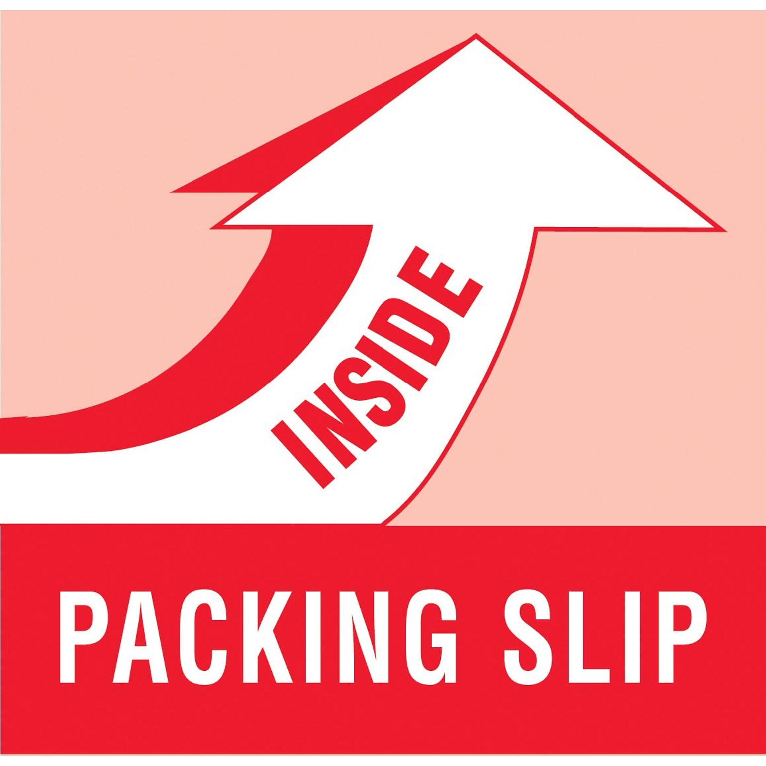 Tape Logic® Labels, Packing Slip Inside, 4 x 4, Red/White, 500/Roll (LABDL1180)