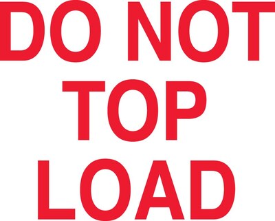 Staples® Do Not Top Load Labels, White/Red, 5 x 3, 500/Rl
