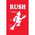 Quill Brand® Rush Labels, Red/Black, 2 x 3, 500/Rl