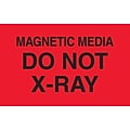 Staples®  Magnetic  Media  Do  Not  X-Ray  Labels,  Red/Black,  5  x  3,  500/Roll