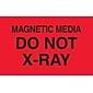 Staples®  "Magnetic  Media  Do  Not  X-Ray"  Labels,  Red/Black,  5"  x  3",  500/Roll