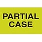 Quill Brand® "Partial Case" Labels, Yellow/Black, 5" x 3", 500/Rl