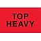 Staples®  Top  Heavy  Labels,  Red/Black,  5  x  3,  500/Roll