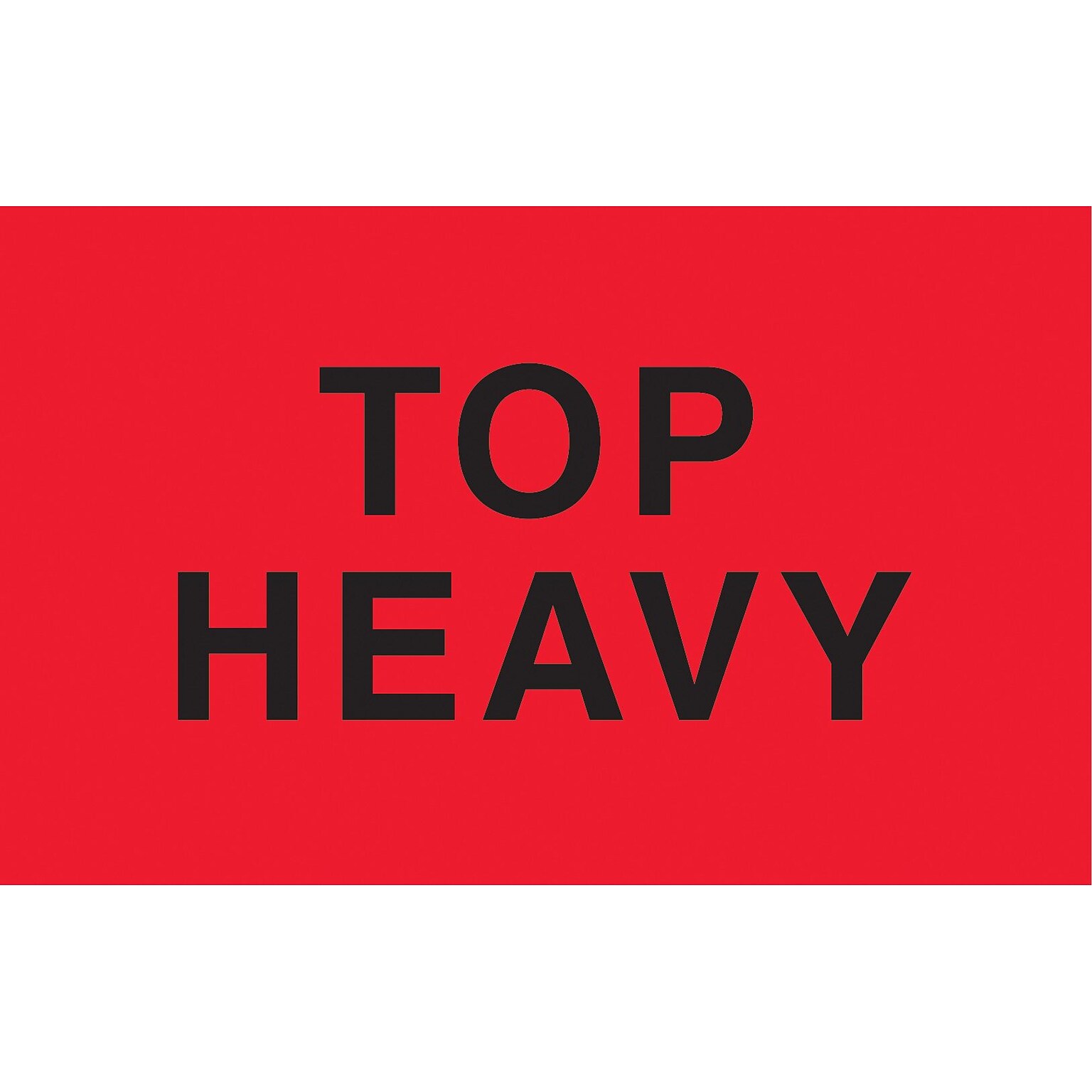 Staples®  Top  Heavy  Labels,  Red/Black,  5  x  3,  500/Roll