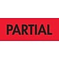 Quill Brand® "Partial" Labels, Red/Black, 3" x 2", 500/Rl
