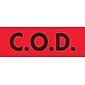 Quill Brand® C.O.D. Labels, Red/Black, 3 x 2, 500/Rl