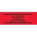 Quill Brand® Fragile Handle with Care Labels, Red/Black, 3 x 2, 500/Rl