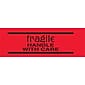 Quill Brand® "Fragile Handle with Care" Labels, Red/Black, 3" x 2", 500/Rl