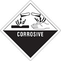 4 x 4 Corrosive - Hazard Class 8 Label