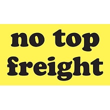 Staples® No Top Freight Labels, Yellow/Black, 5 x 3, 500/Roll (ABDL2741)
