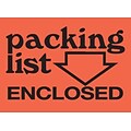 Staples® Packing List Enclosed Labels, Orange/Black, 4 x 3, 500/Rl