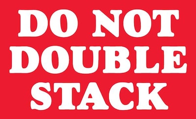 Tape Logic Do Not Double Stack Labels, Red/White, 5 x 3, 500/Rl