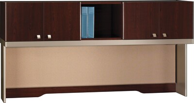 Bush Quantum™ Series Hutch, Harvest Cherry, 37 1/8H x 71 3/8W x 15 1/4D, Dock Delivery