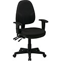 Office Star Ergonomic Fabric Task Chair with Adjustable Arms, Black