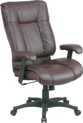 Office Star™ 93 Series Leather Swivel Executive Chairs; High Back, Burgundy