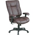 Office Star™ 93 Series Leather Swivel Executive Chairs; High Back, Burgundy