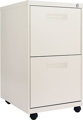 Alera 19 Deep, 2  Drawer Mobile Vertical File Cabinet, Putty