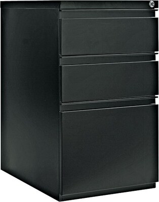 Alera™ Mobile File Pedestals with Full-Length Pulls; 3-Drawer, 23D, Black