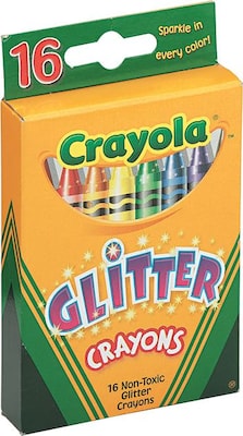 Binney & Smith Crayola® Glitter Crayons, 16/Bx