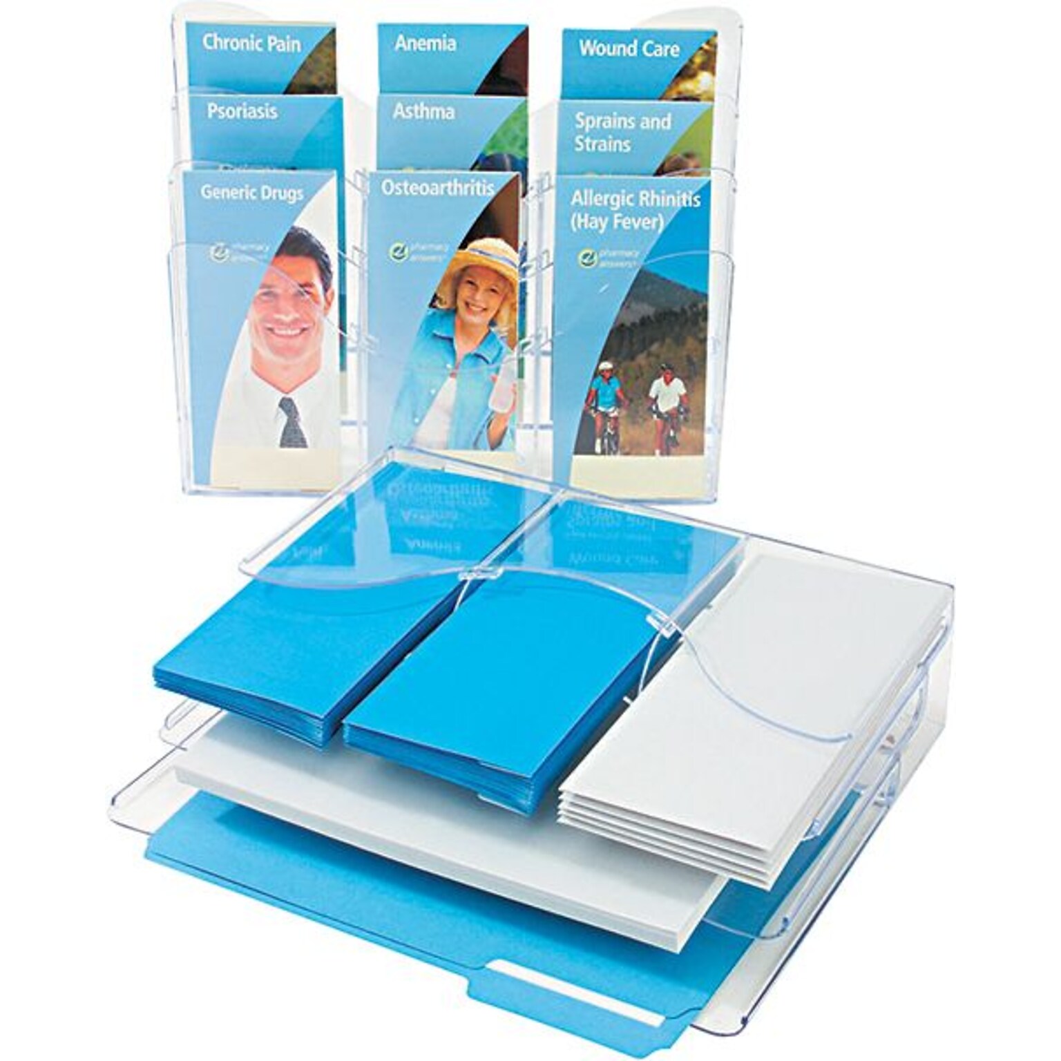 Deflecto Document Holder, 8.5 x 11, Wall Mounted, Clear Plastic (DEF47631)