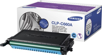 Samsung CLP-C660A Cyan Toner Cartridge, Standard Yield (CLP-C660A/ELS)