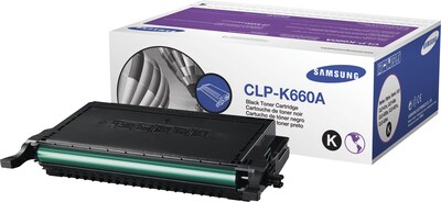 Samsung CLP-K660A Black Toner Cartridge, Standard Yield (CLP-K660A/ELS)