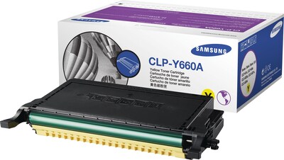 Samsung CLP-Y660A Yellow Toner Cartridge, Standard Yield (CLP-Y660A/ELS)