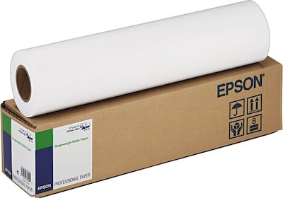 Epson® Singleweight Matte Paper, White, 17(W) x 131(L), 1/Roll