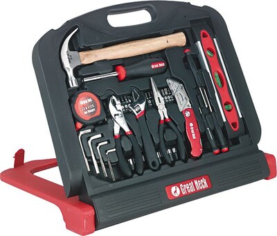 Great Neck® Professional-Quality Tools, 48-Piece Tool Kit, Black Plastic Case