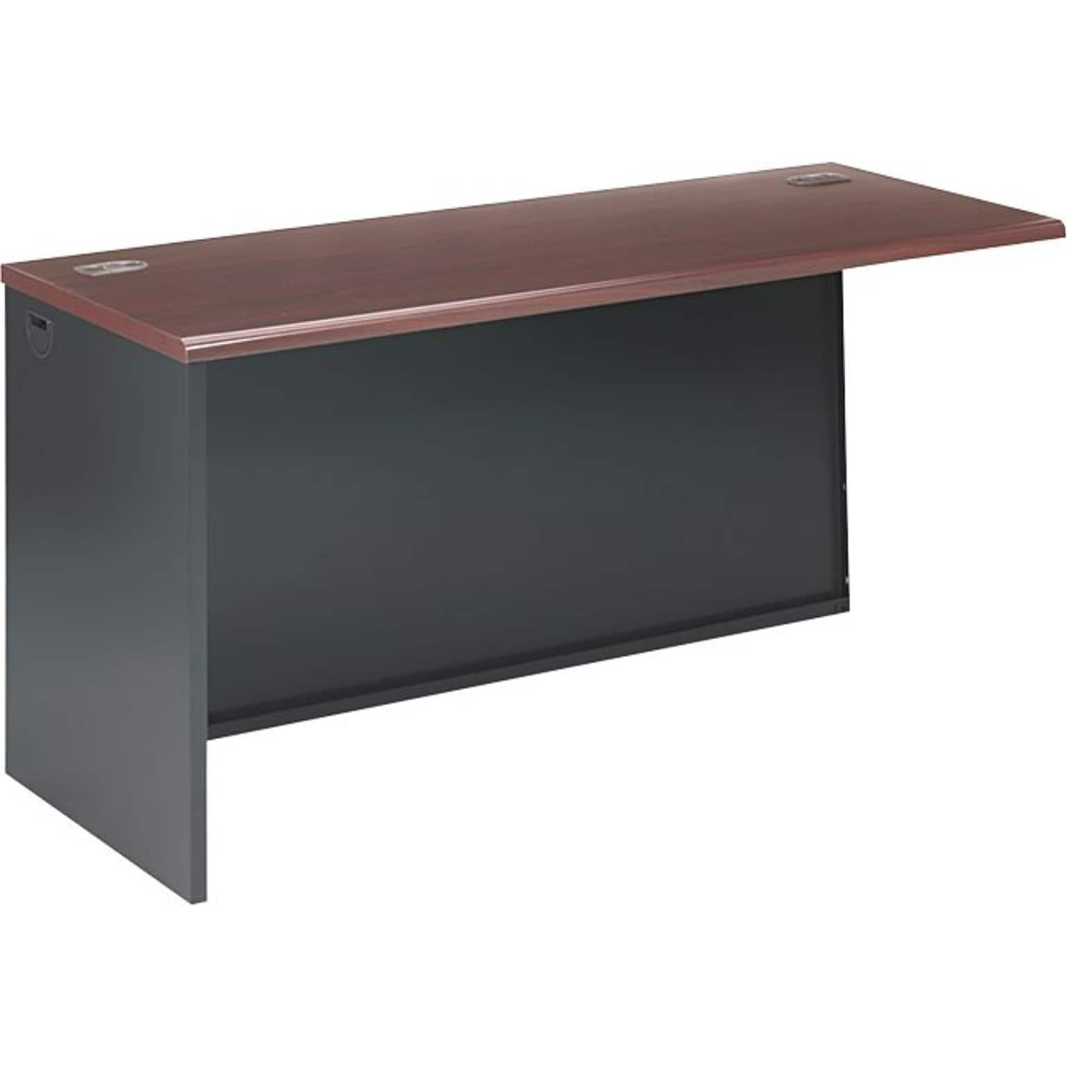 Mahogany/Charcoal 60x24 Left Return for HON® 38000 Modular Series