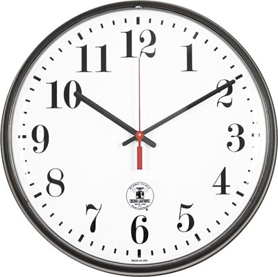 Chicago Lighthouse 12.75 Diameter Radio Controlled Wall Clock, Black (6703302)