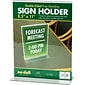 NuDell™ T-Shaped Sign Holder, Clear, 8-1/2" x 11"