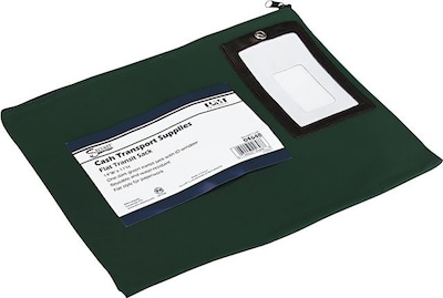 PM Company Flat Transit Sack, Dark Green, 14W x 11L