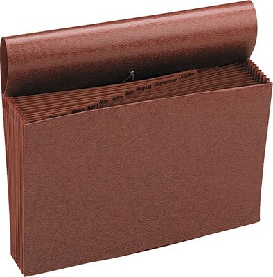 Smead TUFF Expanding File, Monthly (Jan.-Dec.), 12 Pockets, Flap and Elastic Cord Closure, Legal Siz