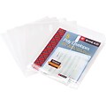 Smead Poly Envelope, 1-1/4 Expansion, Hook-and-Loop Closure, Top Load, Letter Size, Clear, 5 per Pack (89670)