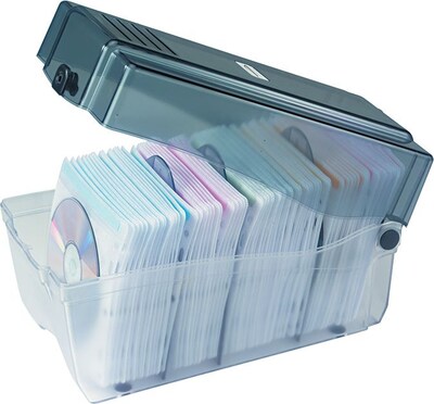 Innovera® CD/DVD Storage Case; 150-Disc Capacity, Clear