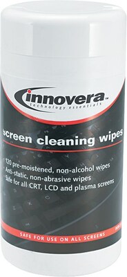 Innovera® Screen/Monitor Cleaning Pop-Up Wipes; Pop-Up Tub,  120 Sheets Per Pack
