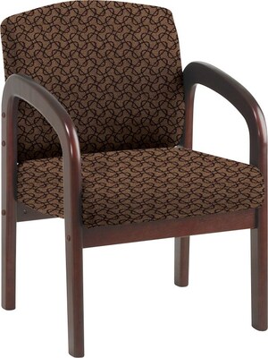 Office Star Custom Mahogany Visitors Chair, Nugget