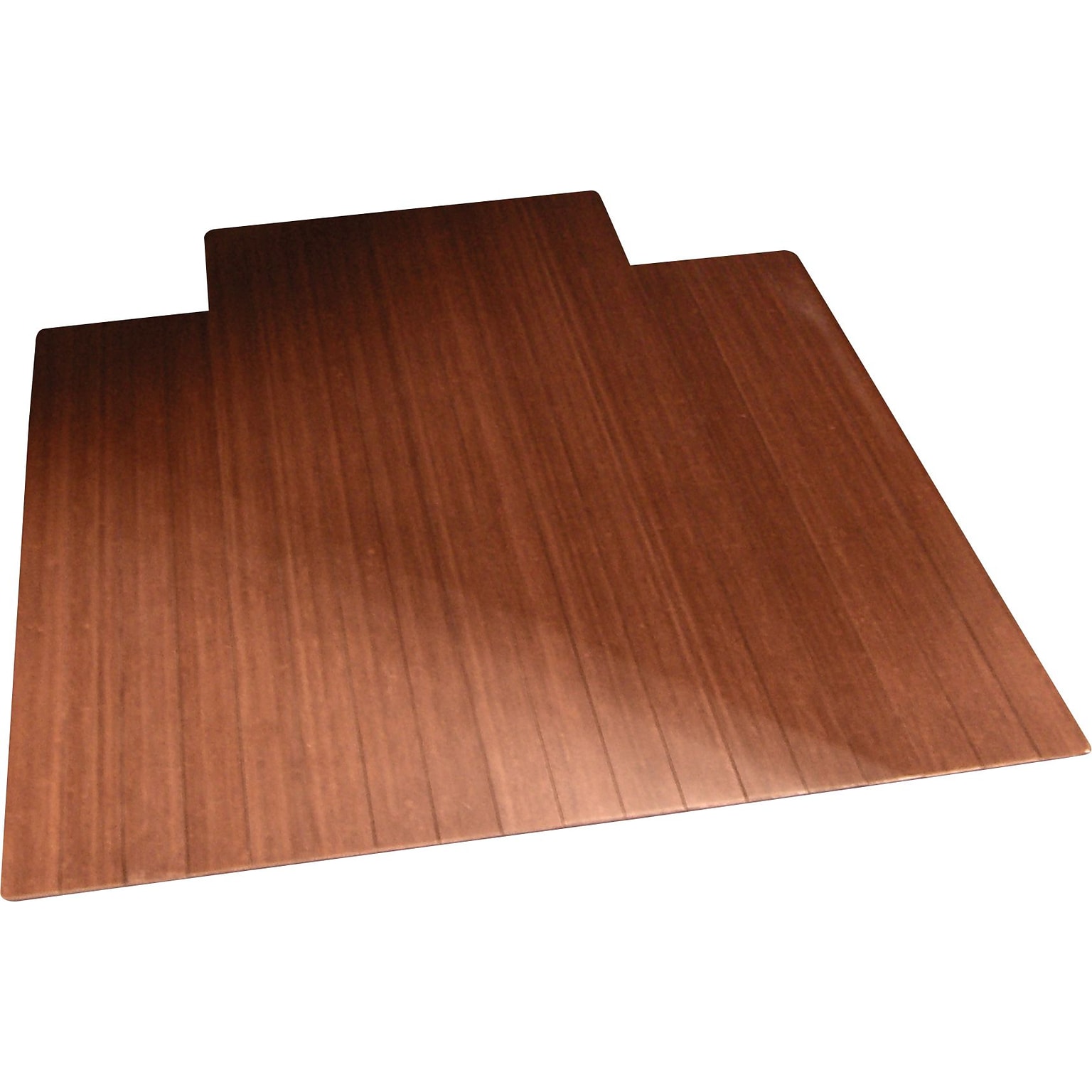 Anji Mountain Standard Bamboo Roll-Up Chairmat, With Lip, 36x48, Dark Cherry