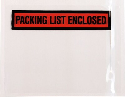Packing List Enclosed Labels, 4 1/2 x 5 1/2, 100/Pack