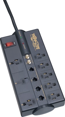 Tripp Lite 8 Outlet Surge Protector, 10 Cord, 3240 Joules (TRPTLP810NET)