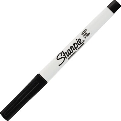 Sharpie Permanent Marker, Ultra Fine Tip, Black (37121)