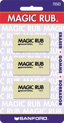 Prismacolor ® MAGIC RUB® Art Eraser, White, 3/pk (70503)