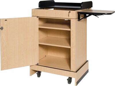 AmpliVox® Multimedia Computer Lectern with Wireless Sound System, Maple Panel