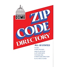 Dome Zip Code Directory, Abridged, 750 Pages, 4 3/8 x 7