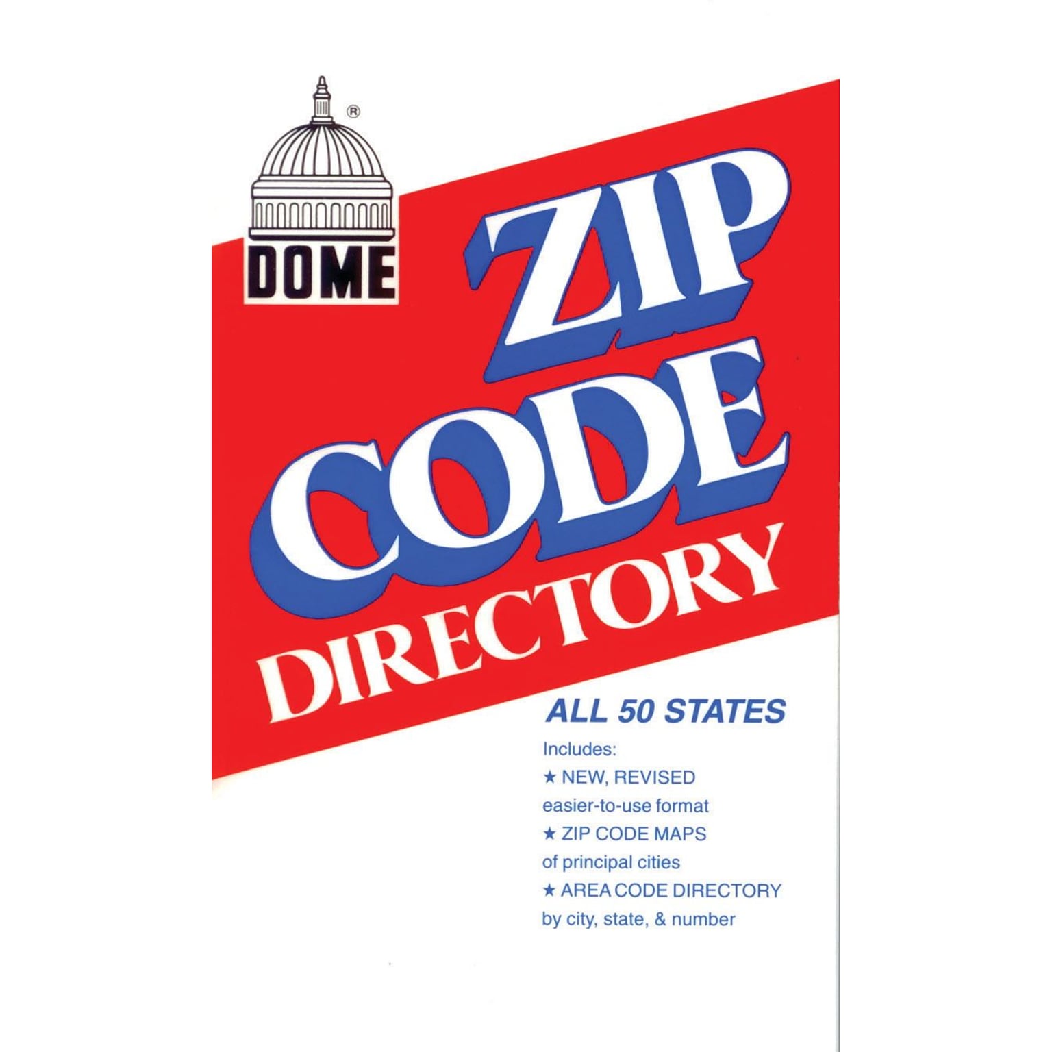 Dome Zip Code Directory, Abridged, 750 Pages, 4 3/8 x 7