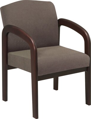 Office Star Wood Guest Chair, Espresso Finish Wood with Taupe Fabric