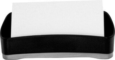 Storex Durable Plastic Business Card Holder, 1.75x 4 x 1.375, Black (00110B06C)